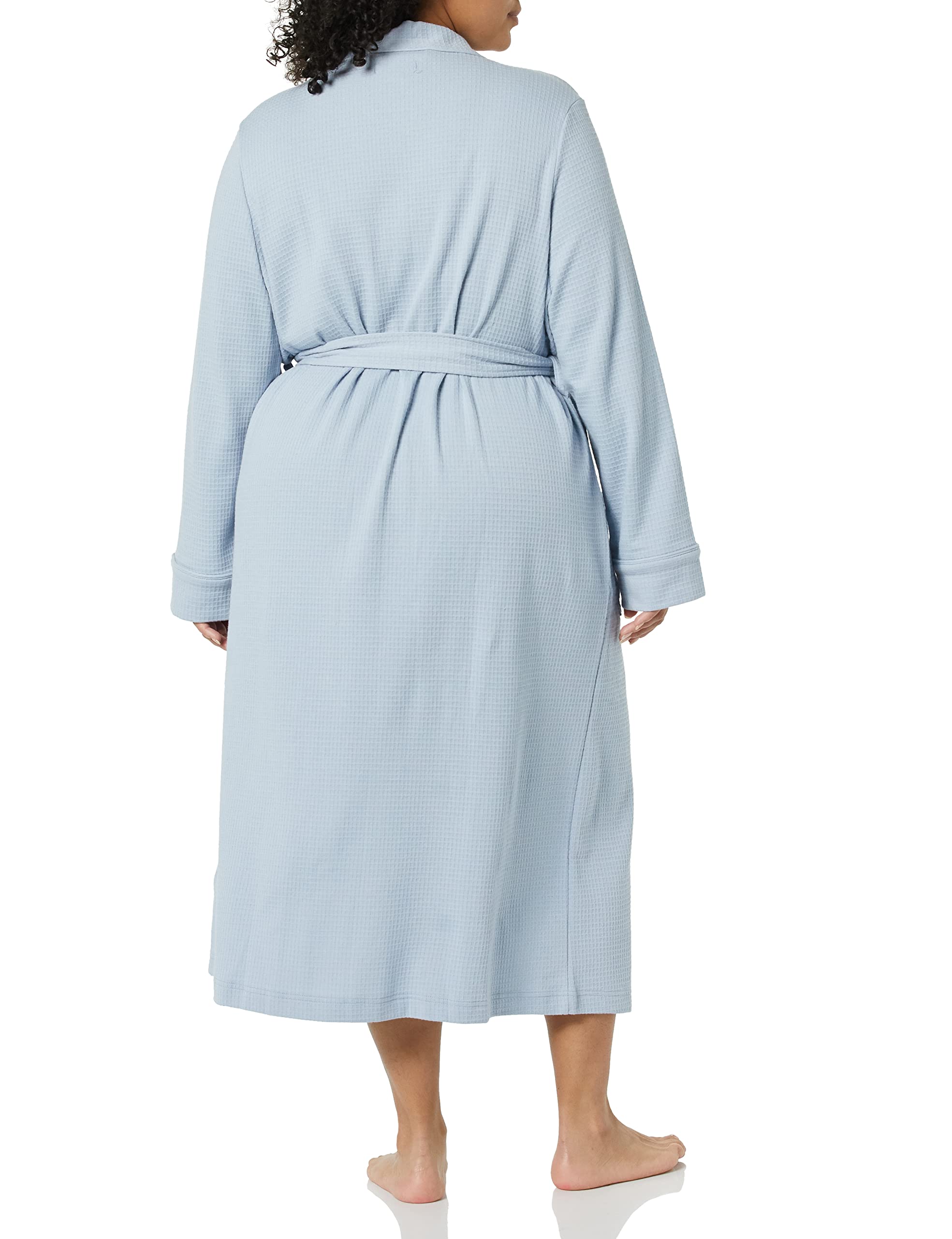 Amazon Essentials Women's Lightweight Waffle Full-Length Robe - Soft & Comfortable Plus Size Bathrobe for Lounge, Spa & Home Relaxation