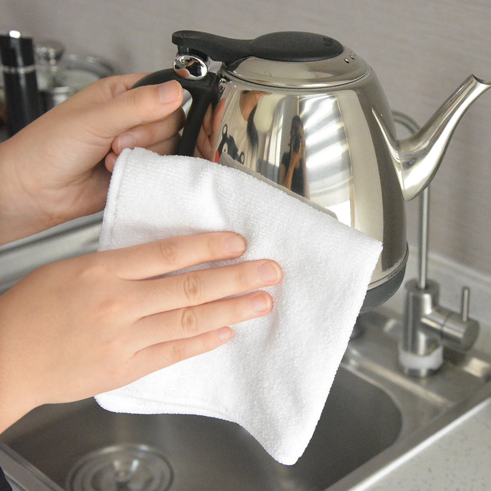 Ultra Absorbent Microfiber Dish Cloths - 20 Pack 12x12 Inch Fast Drying Kitchen Cleaning Rags for Washing Dishes, Countertops & Stainless Steel - Perfect for Daily Kitchen Cleaning & Household Chores