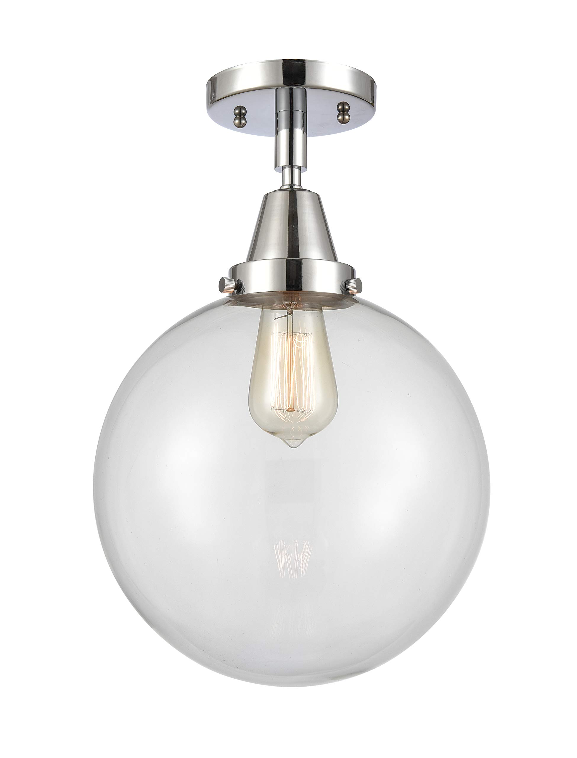Franklin Restoration Collection Silver LED Flush Mount Ceiling Light - 10W Energy Efficient Dimmable Fixture for Bedroom, Kitchen, Hallway & Closet Lighting