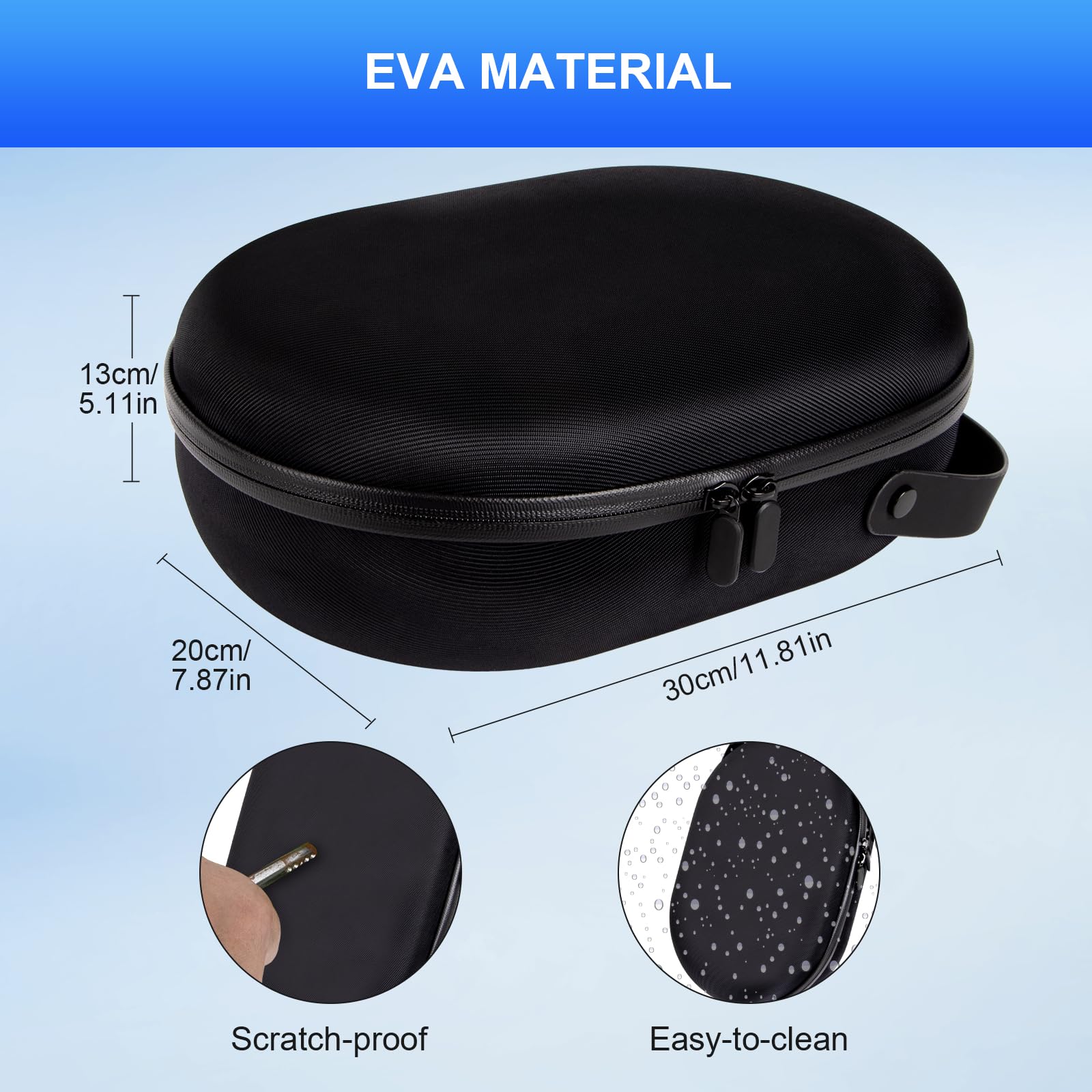 Olycism Travel Case Compatible with Apple Vision Pro - Waterproof & Shockproof EVA Storage Bag for VR Headset - Perfect for Travel, Home Storage & Outdoor Adventures