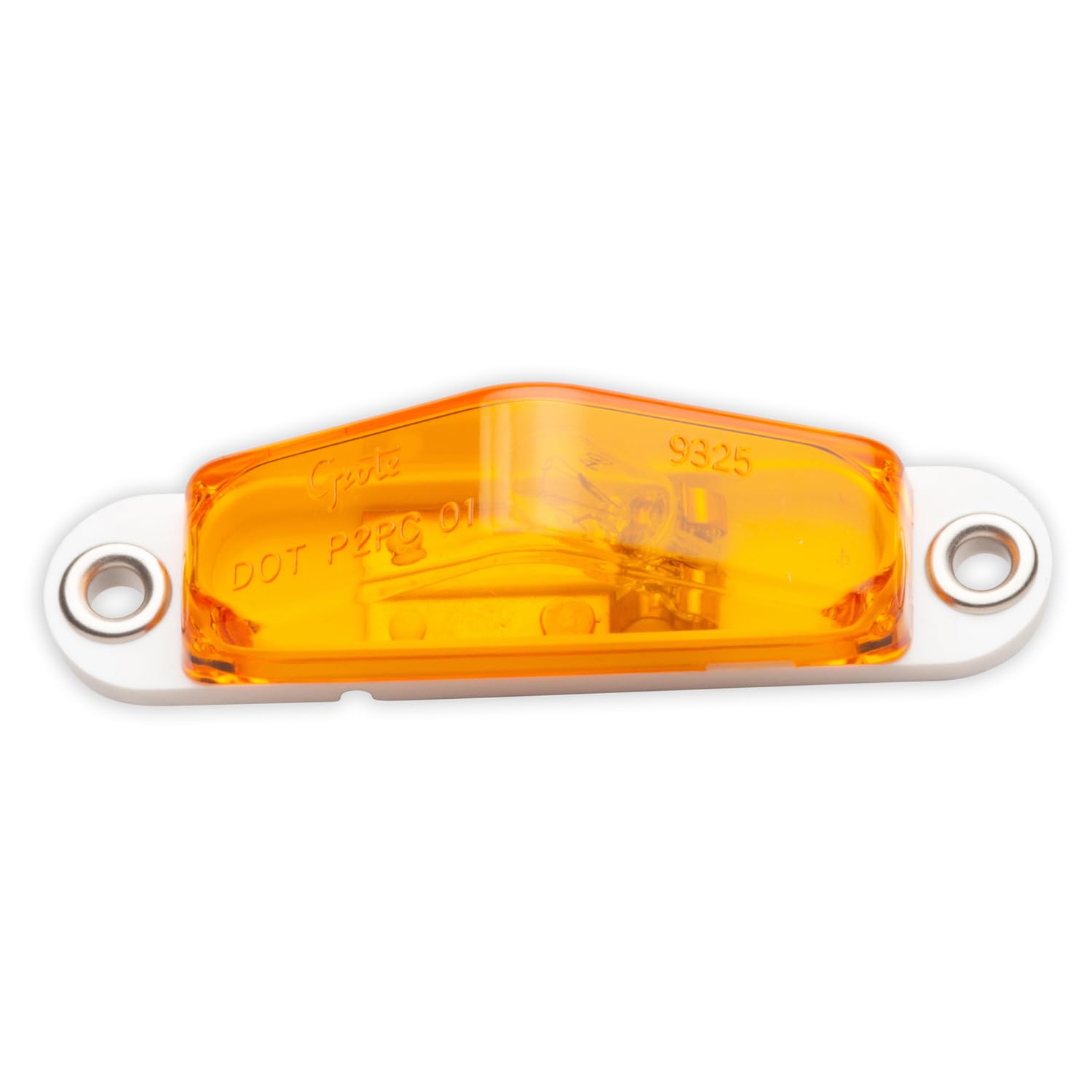 45513 Yellow Clearance Marker Light with Peak Lens (Blunt Cut) - Heavy Duty Truck & Trailer Safety Lights for Night Visibility & Road Compliance