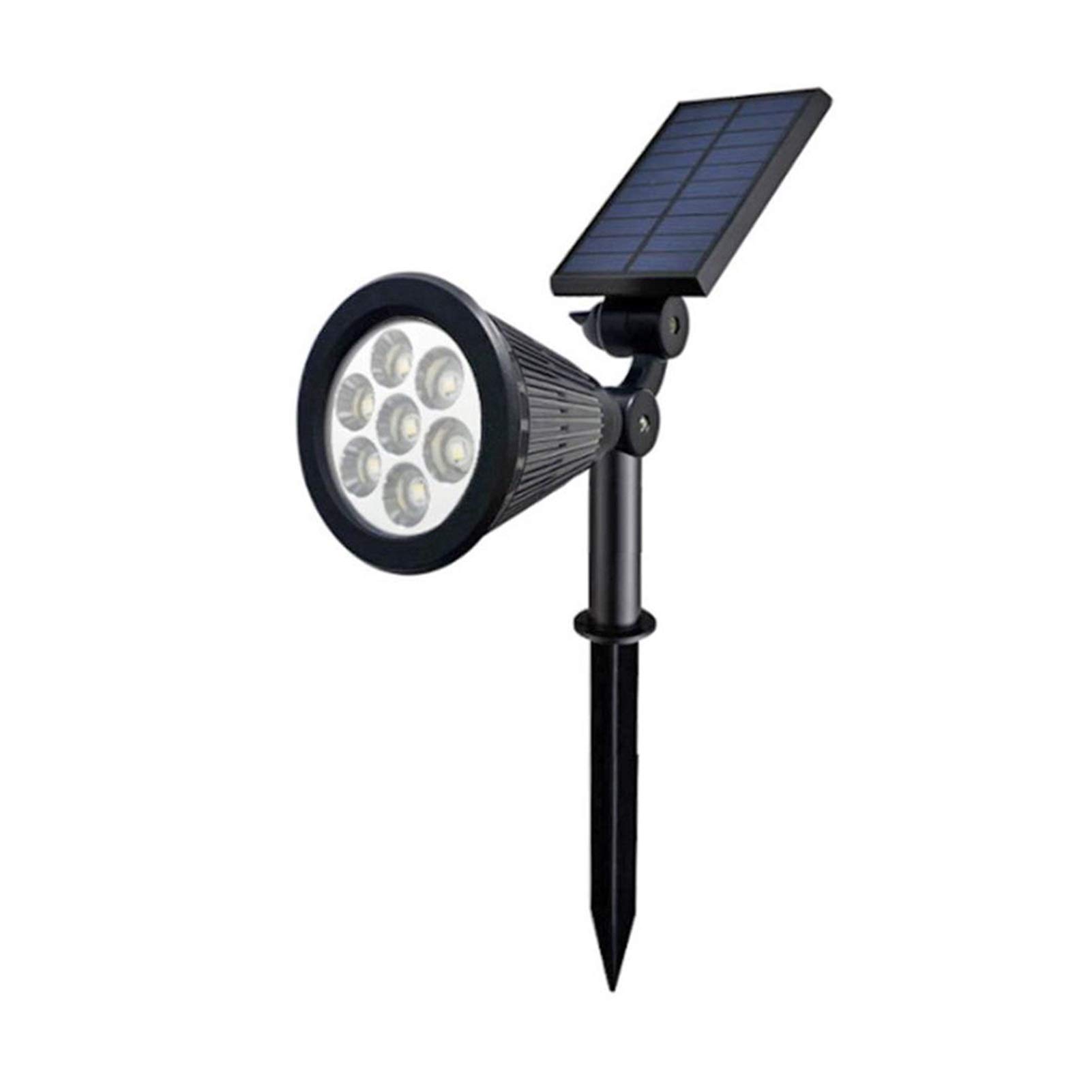 AGOUNOD 9 LED Solar Spotlight - Waterproof Outdoor Solar Garden Light for Lawn, Path, Floor, Wall & Street Lighting (Warm White) - Perfect for Driveways, Walkways, and Landscape Accent Lighting