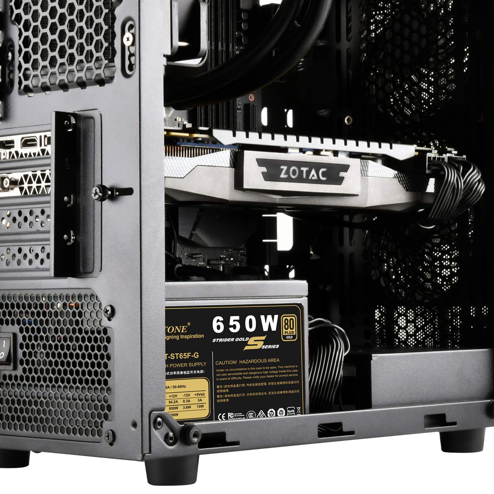 SilverStone Technology PS15 PRO Micro-ATX PC Case - Compact Tower Chassis with Excellent Airflow & Cooling Performance, Tempered Glass Side Panel (SST-PS15B-PRO) - Perfect for Gaming Rigs, Home Office & Small Form Factor Builds
