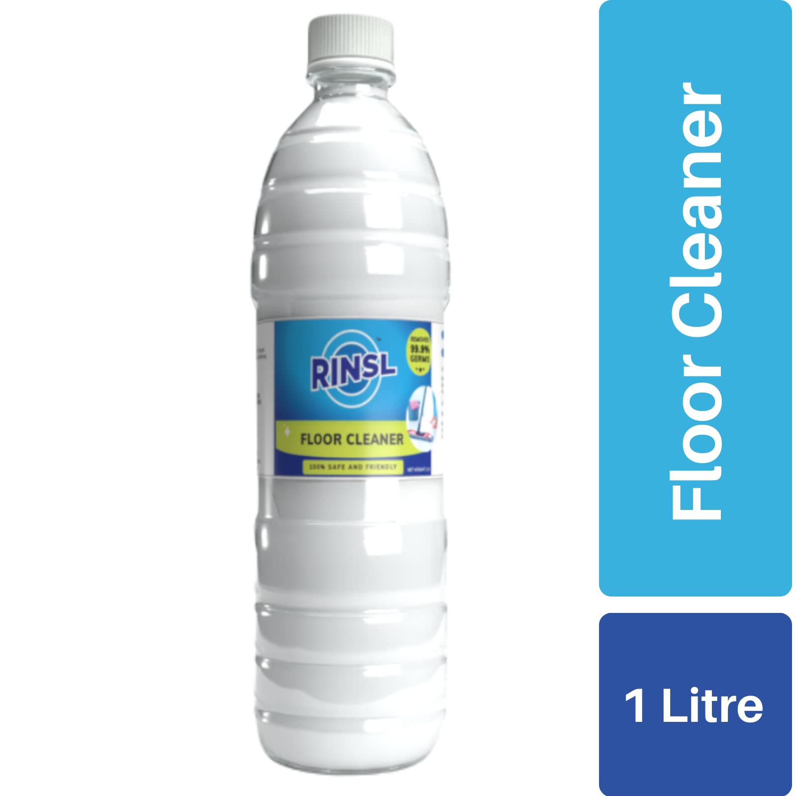 Rinsl Disinfectant Surface & Floor Cleaner Liquid - 1L All-Purpose Cleaning Solution for Hardwood, Tile & Vinyl Floors | Safe for Pets & Kids | Ideal for Homes, Offices & Schools