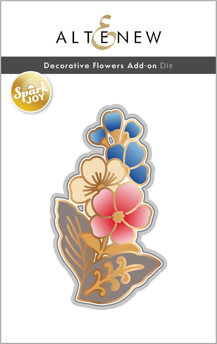 Spark Joy Decorative Flowers Add-on Die - Perfect for Scrapbooking, Card Making, and DIY Home Decor