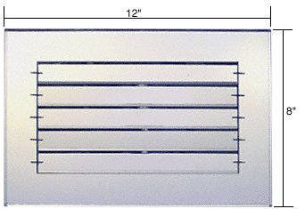 CRL AMG1280 Clear 12x8 Inch Adjustable Louver Acrylic Mirror Grille - Perfect for Home Theater, Studio, and Office Privacy Screens