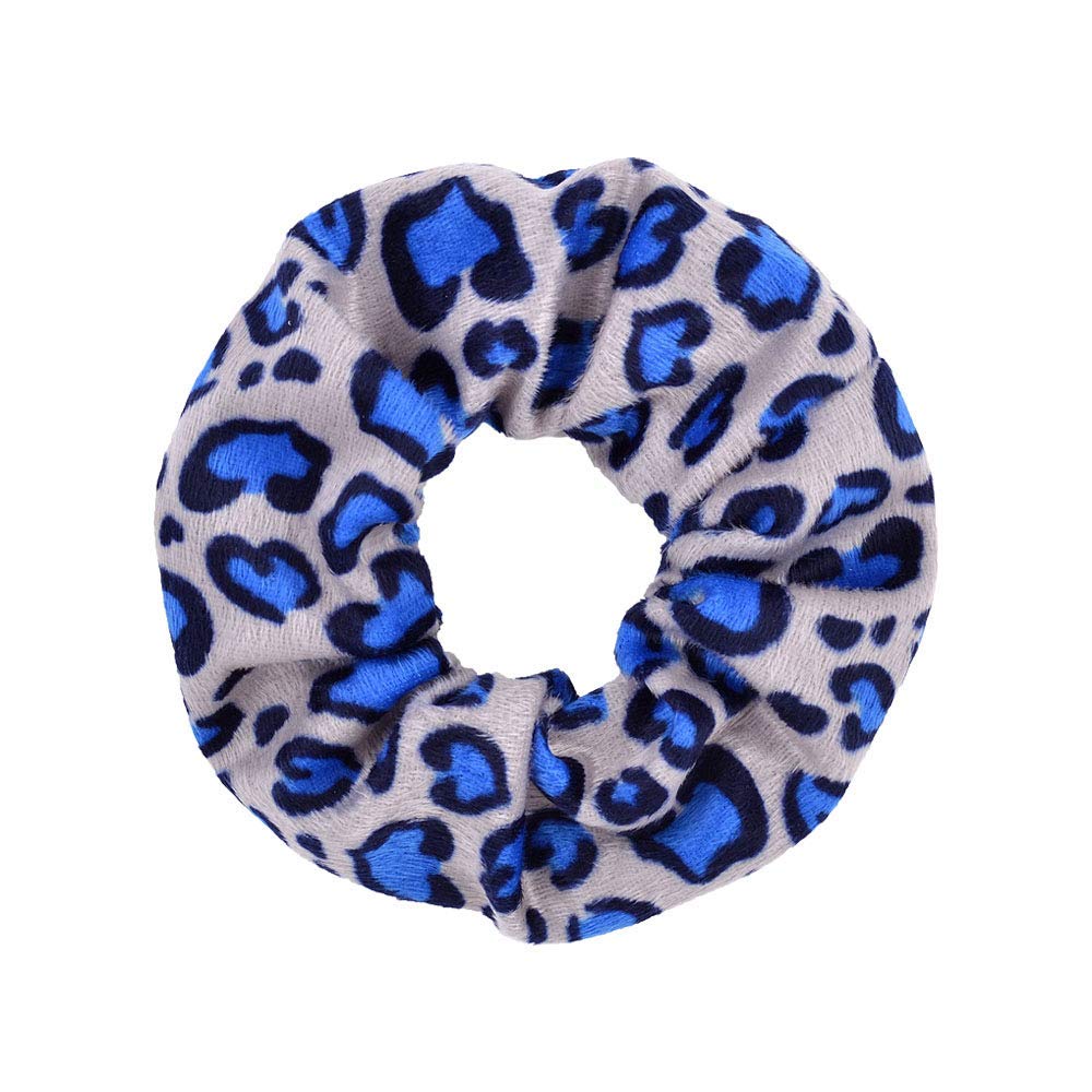 12 Pcs Velvet Hair Scrunchies - Soft Elastic Hair Bands with Leopard Print for Women & Girls | Ponytail Holders, Hair Ties for Workout, Office, Party & Daily Use Hair Accessories