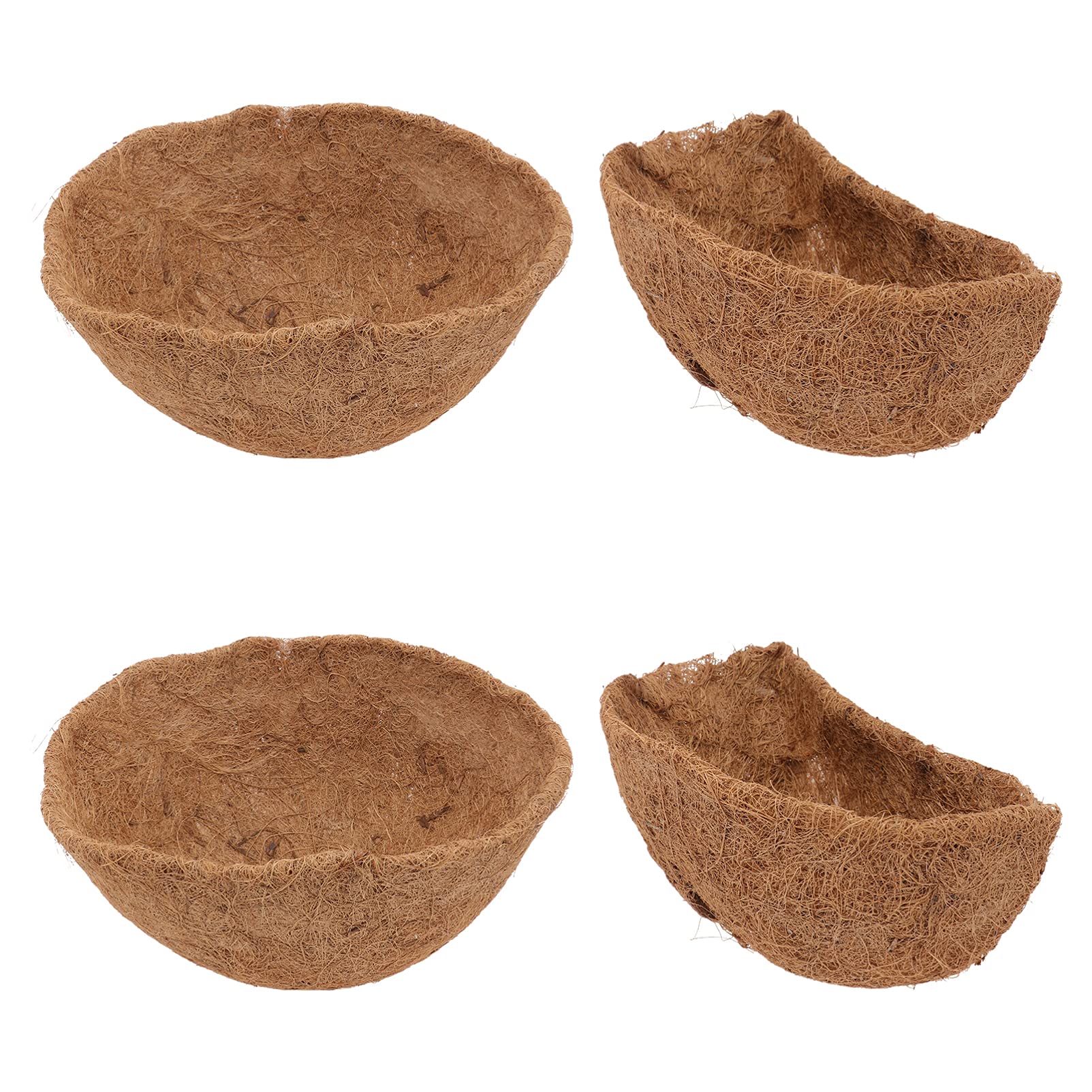 DOITOOL 4Pcs Hanging Planter Liners - Breathable Fiber Wall Basket Liners for Plants, Flowers, Reptile Terrariums & Garden Pots | Indoor & Outdoor Use for Home Decor, Balcony, Patio, and Vertical Gardens