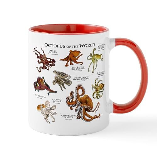 White/Red Inside - Octopus Of The World Mug