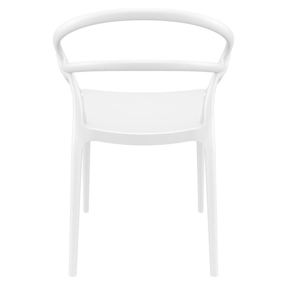 Premium White Mila Dining Arm Chairs (Set of 2) - Modern Kitchen & Dining Room Furniture for Home Decor - Perfect for Family Gatherings & Dinner Parties