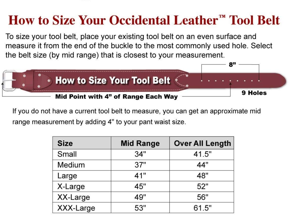 Occidental Leather 5080 LG Pro Framer Tool Belt - Heavy Duty Construction Belt for Carpenters & Framers - Perfect for Job Sites & Woodworking Projects