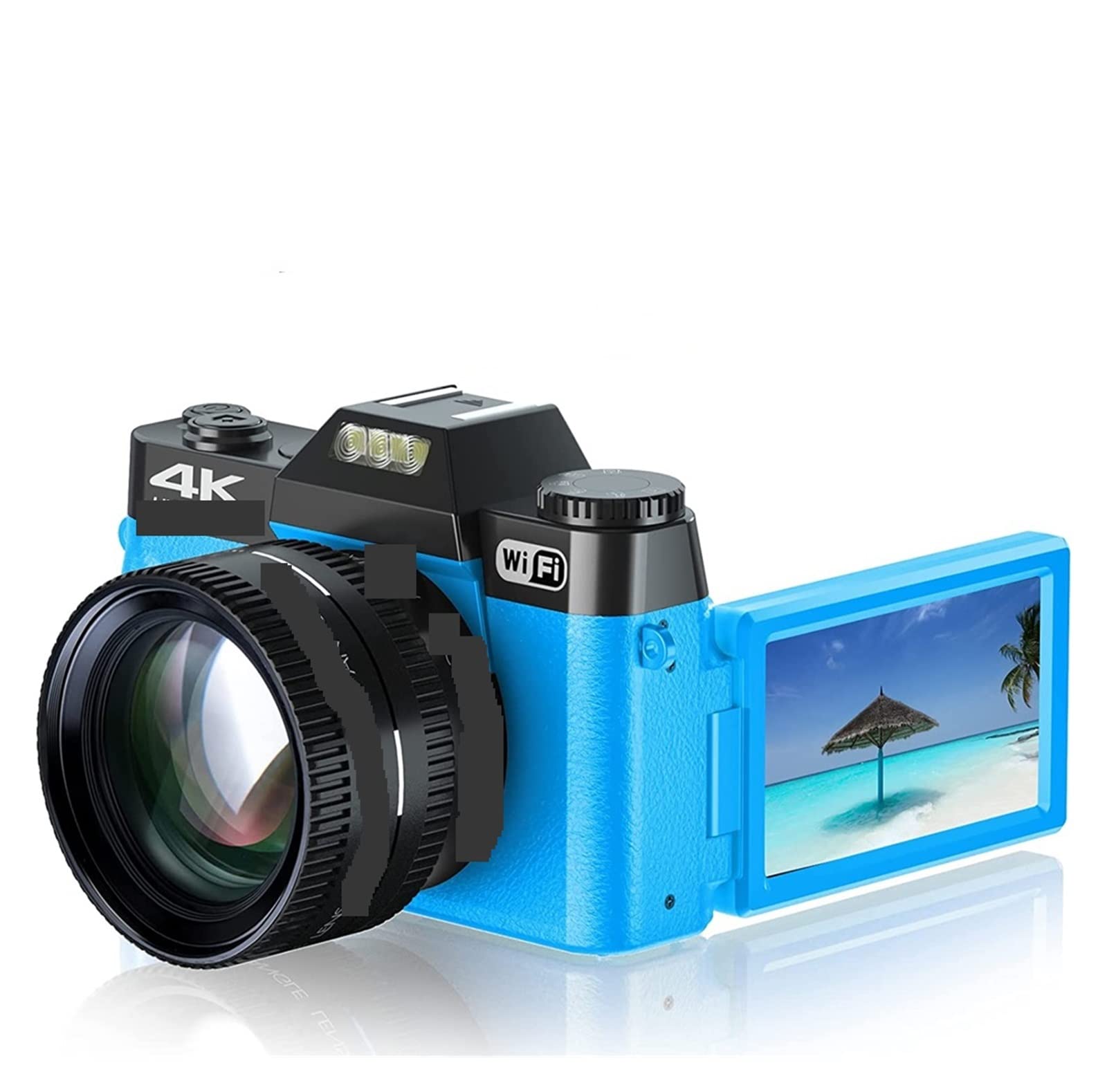 BODORME 4K Digital Camera with Flip Screen - 48MP Vlogging Camera, 16X Zoom, Wide Angle Lens, 64GB TF Card & Charger Included - Perfect for YouTube, Travel Vlogging, Kids Photography & Beginner Videographers