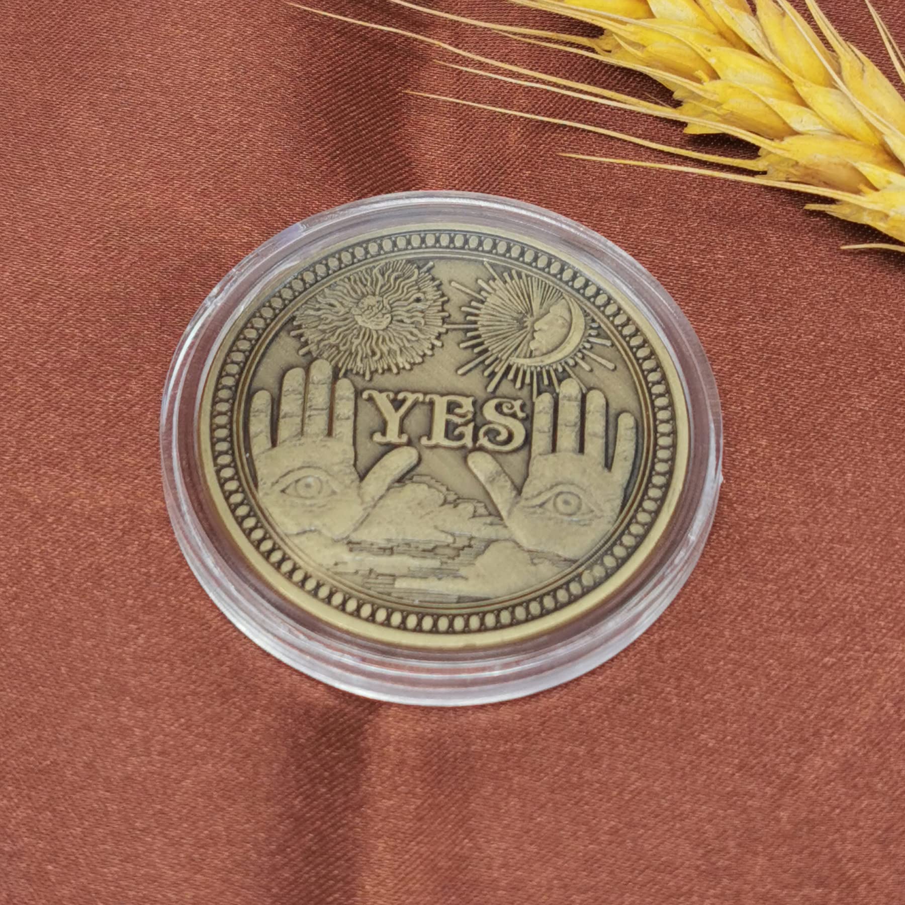 Yes No Challenge Coin Decision Maker - Bronze | Fun Decision Tool for Games, Gifts & Office Use