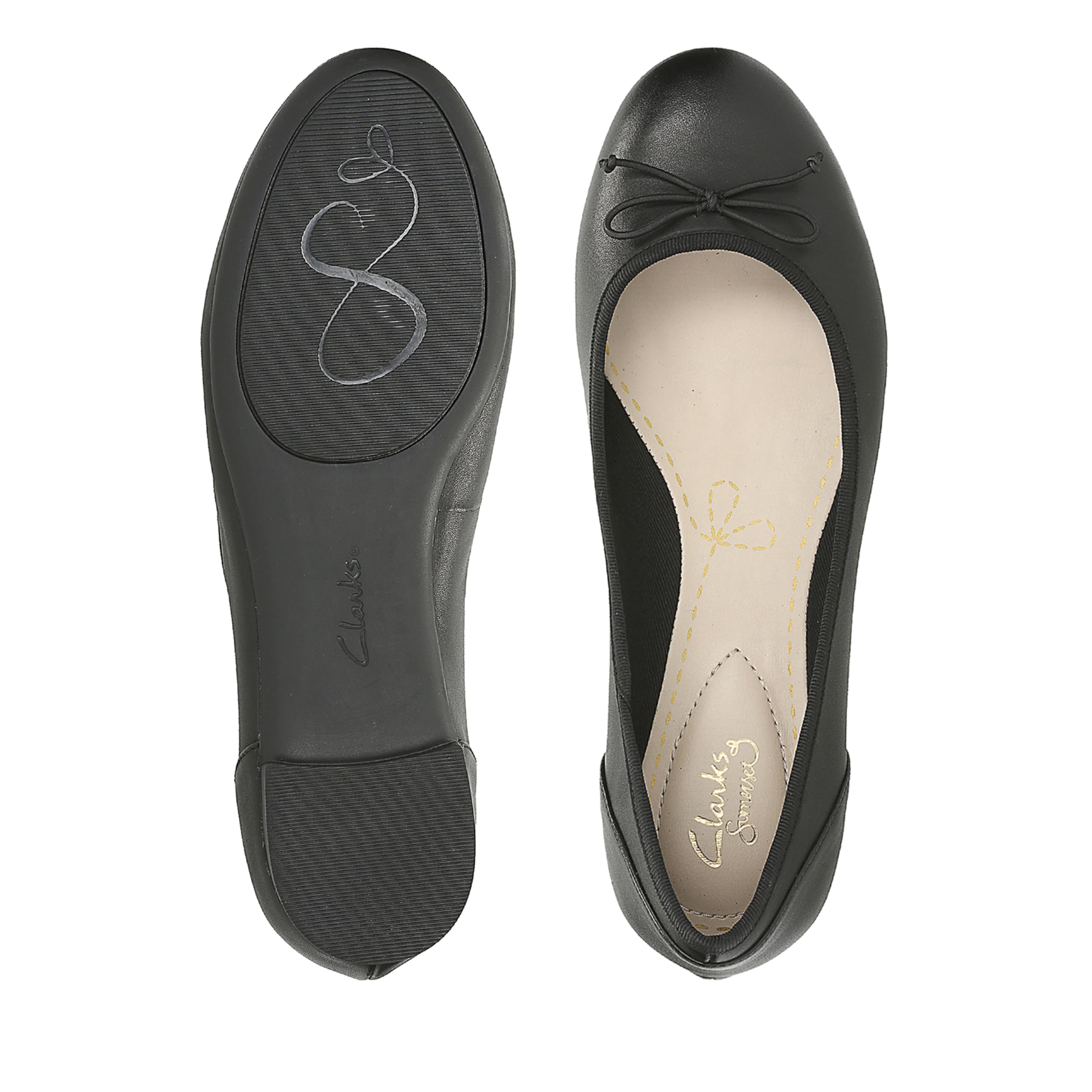Clarks Women's Comfortable Ballet Flats - Lightweight Slip-On Shoes for Work, Travel & Everyday Wear | Breathable & Cushioned for All-Day Comfort
