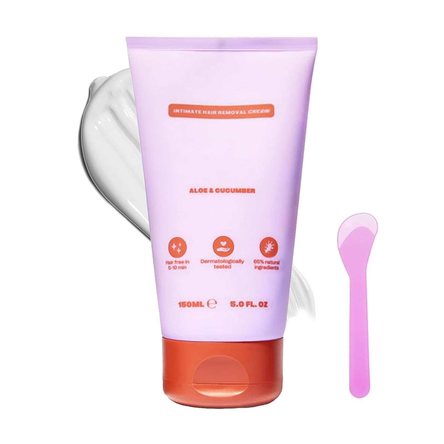 Bye Bye Bush Hair Removal Cream - Gentle Formula for Face, Legs, Underarms & Bikini Area - 5.0 fl oz/150 mL - Painless Pubic & Intimate Hair Removal - Perfect for Smooth Skin Before Beach, Pool, or Date Night
