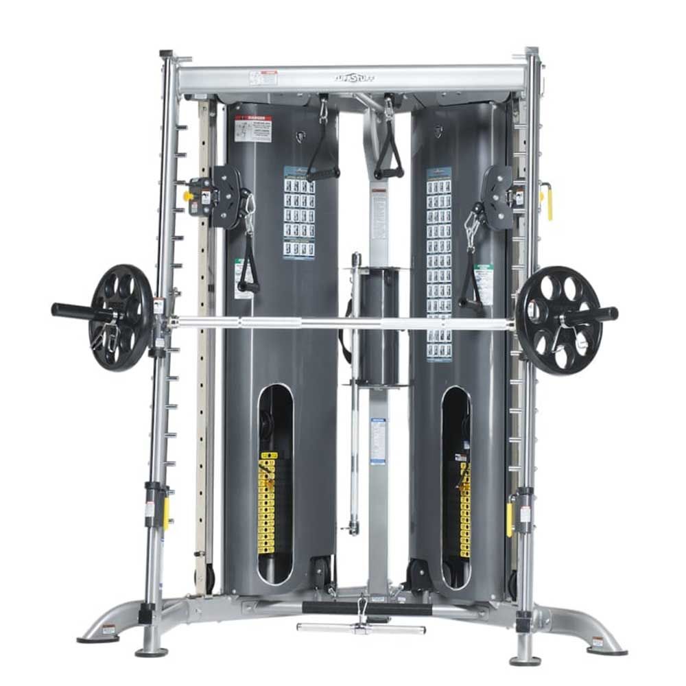 TuffStuff Evolution CXT 200 Corner Multi-Functional Home Gym Trainer with CXT 225 Smith Machine Option - Perfect for Full-Body Workouts in Home Gyms & Personal Training Studios