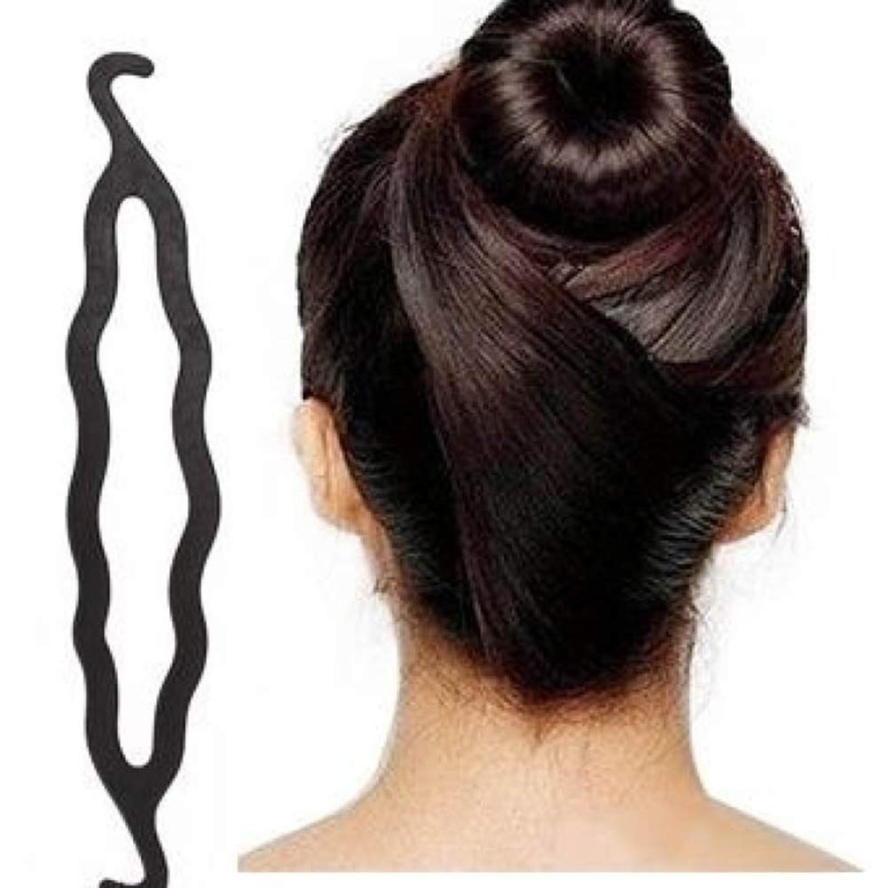 5-Piece Hair Bun Maker Set - Magic Pull Hair Hook, Needle Stick & Fishtail Coil Comb for Women | Easy Hairstyling Accessories for Ponytails, Buns & Braids (Perfect for Home, Salon & Travel)