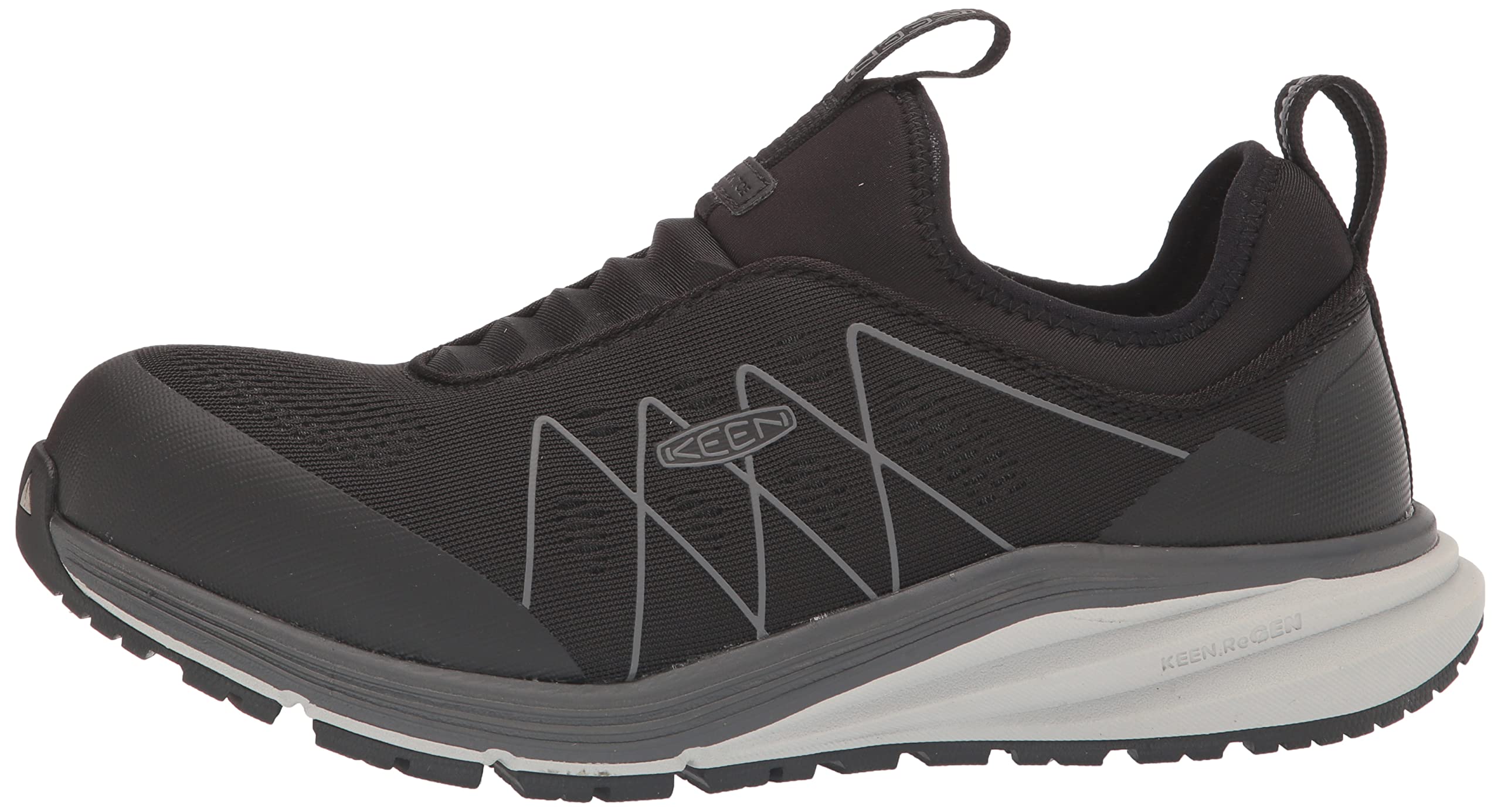 KEEN Utility Men's Vista Energy Slip-On Work Shoe - Composite Toe Safety Shoes for Industrial & Construction | Lightweight & Comfortable for Long Shifts | OSHA Compliant Work Boots for Warehouse, Factory & Outdoor Jobs
