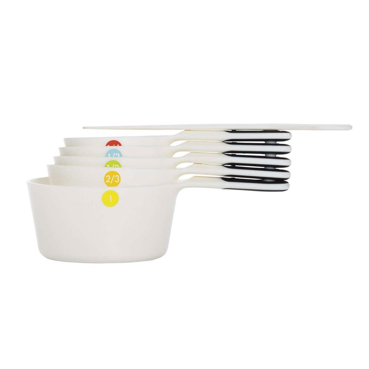 OXO Good Grips 6-Piece Plastic Measuring Cups Set - White - Perfect for Baking, Cooking & Meal Prep