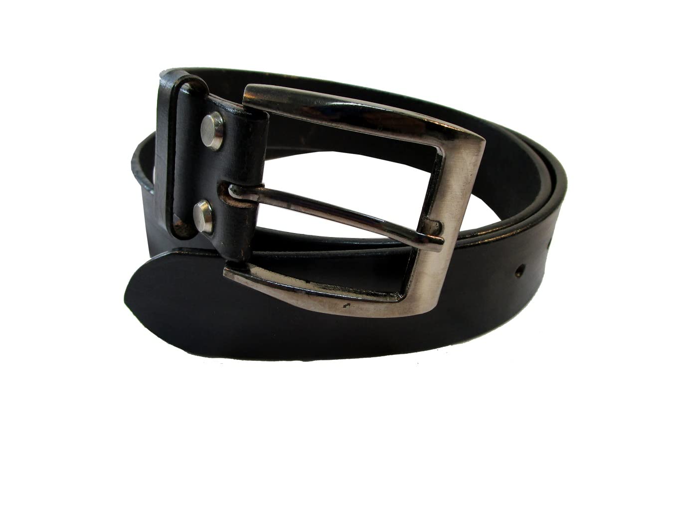 Western Cowboy & Cowgirl Leather Belts for Men & Women - Black Genuine Leather Work Belt for Jeans, Pants & Trousers | Perfect for Ranch Work, Rodeo & Western Fashion