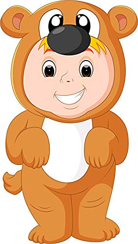 EW Designs Cute Baby in Bear Costume Cartoon Vinyl Magnet - 2