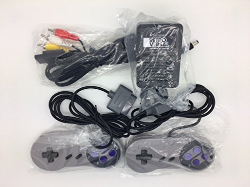 Original Super Nintendo SNES Controller Bundle with AV Cable & Power Adapter - Compatible with SNES Classic Console - Perfect for Retro Gaming & Collectors