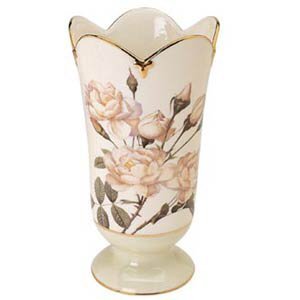 Elegant White Ceramic Rose Vase - Modern Home Decor for Flowers, Centerpiece, Wedding & Dining Table Decorations