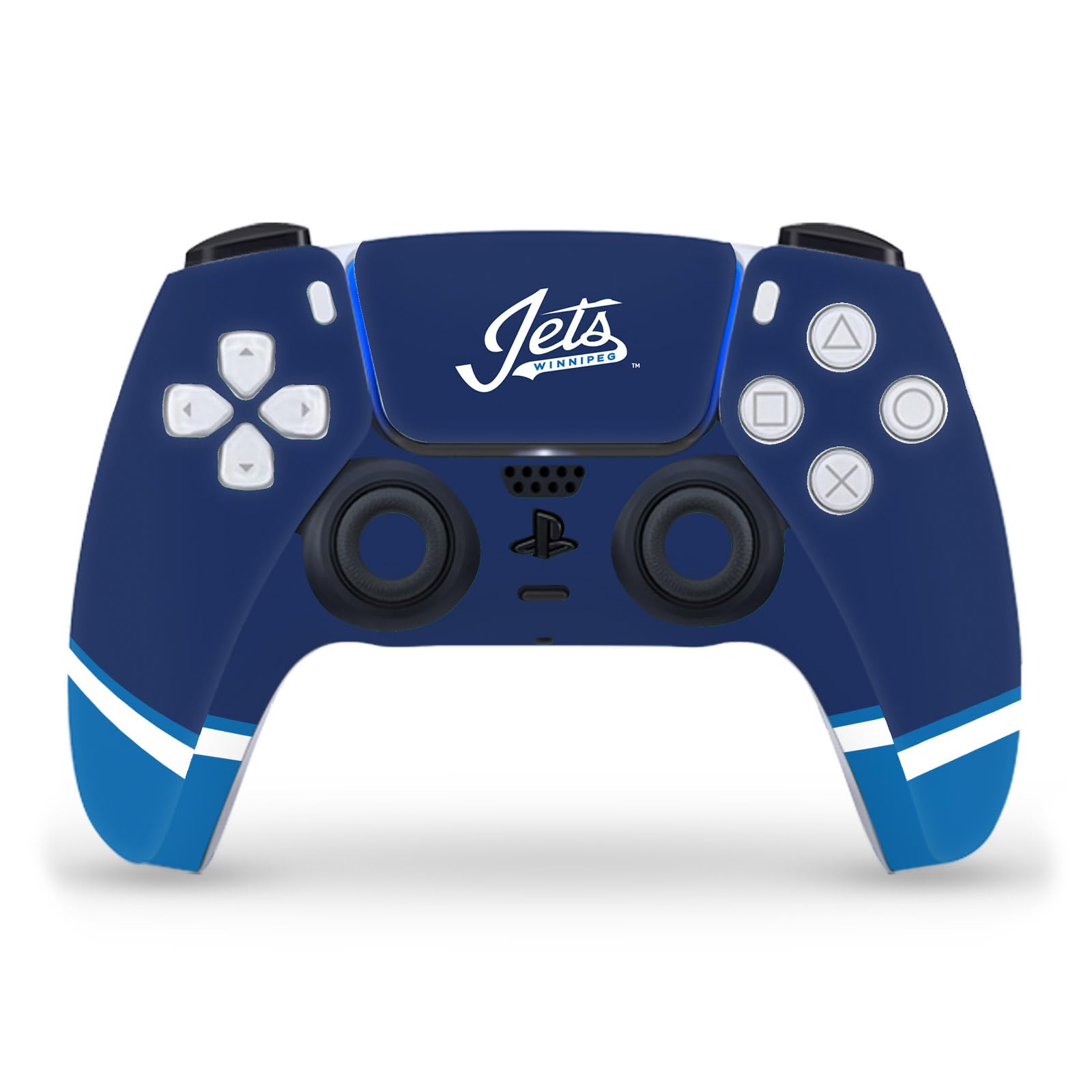 Officially Licensed NHL Winnipeg Jets Vinyl Faceplate Sticker for Sony PS5 DualSense Controller - Gaming Skin Decal Cover, Durable & Easy to Apply - Perfect for Hockey Fans & Gamers, Great for Game Nights & Team Spirit Display