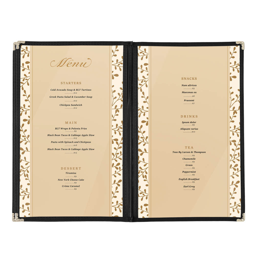TheLAShop 8.5x14 Plastic Menu Covers - 6 View Menu Holders (60-Pack) for Restaurants, Cafes & Events - Durable & Waterproof Menu Protectors