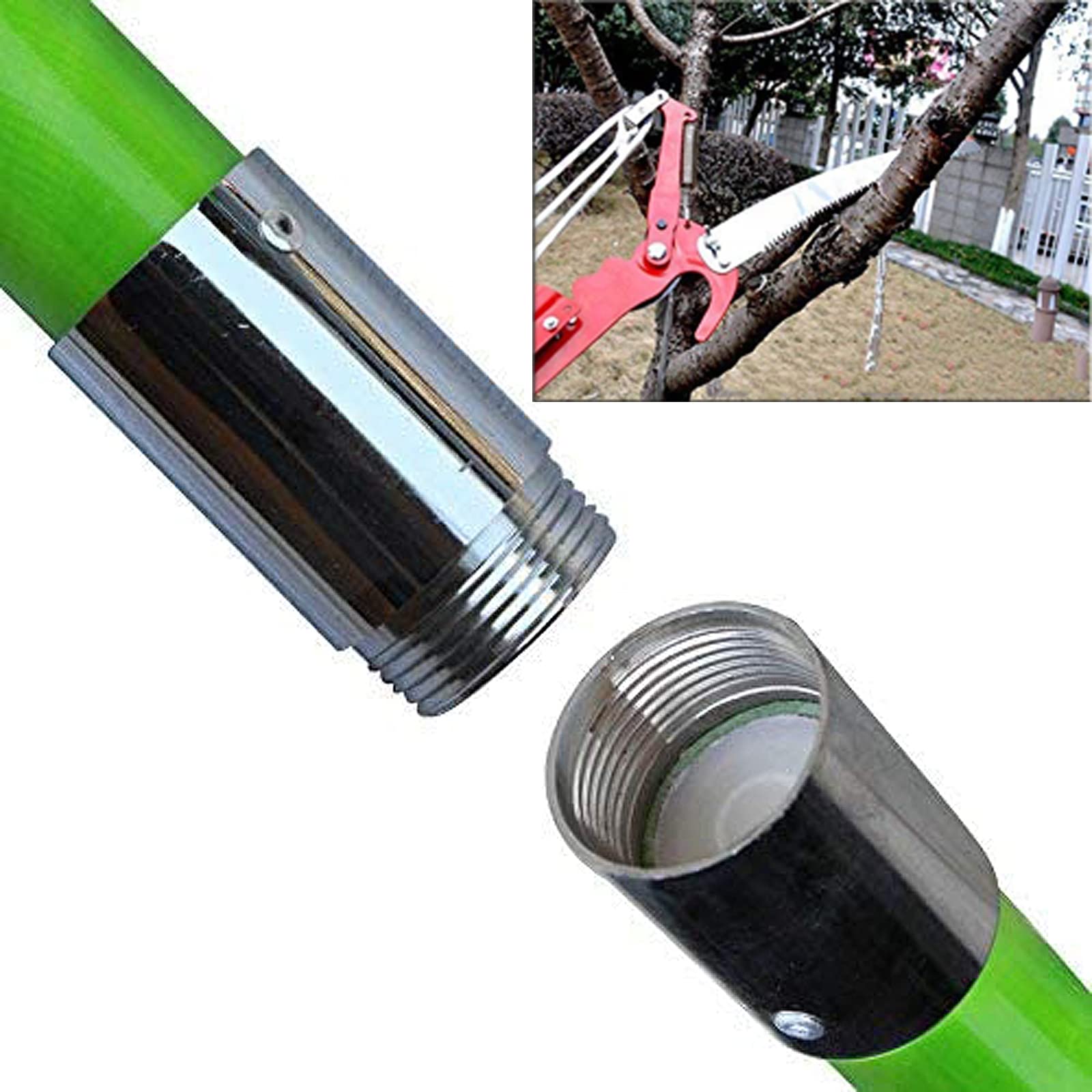 Manual Pole Saw 7-26ft - 2-in-1 Tree Pruner & Scissor for High Branches | Garden Trimming Tool