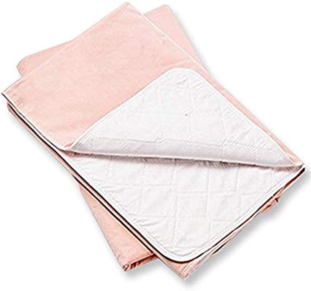 Platinum Care Pads™ 5 Pack - Washable & Reusable Bed Underpads 34x36 Inches (Pink) - Incontinence Pads for Adults, Elderly, Pets - Waterproof Bed Protector for Dogs, Cats, Bunnies - Perfect for Home Care, Travel & Nighttime Use