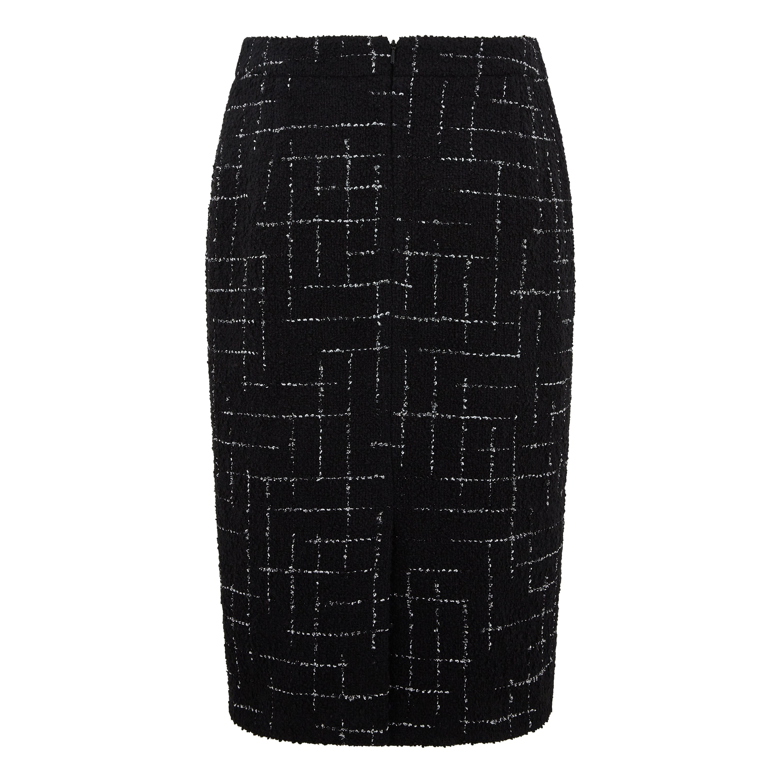 Hope Tailored Glitter Check Wool Skirt for Women - Elegant Winter Plaid Skirt with Sparkle Details | Perfect for Holiday Parties, Office Wear & Christmas Outfits
