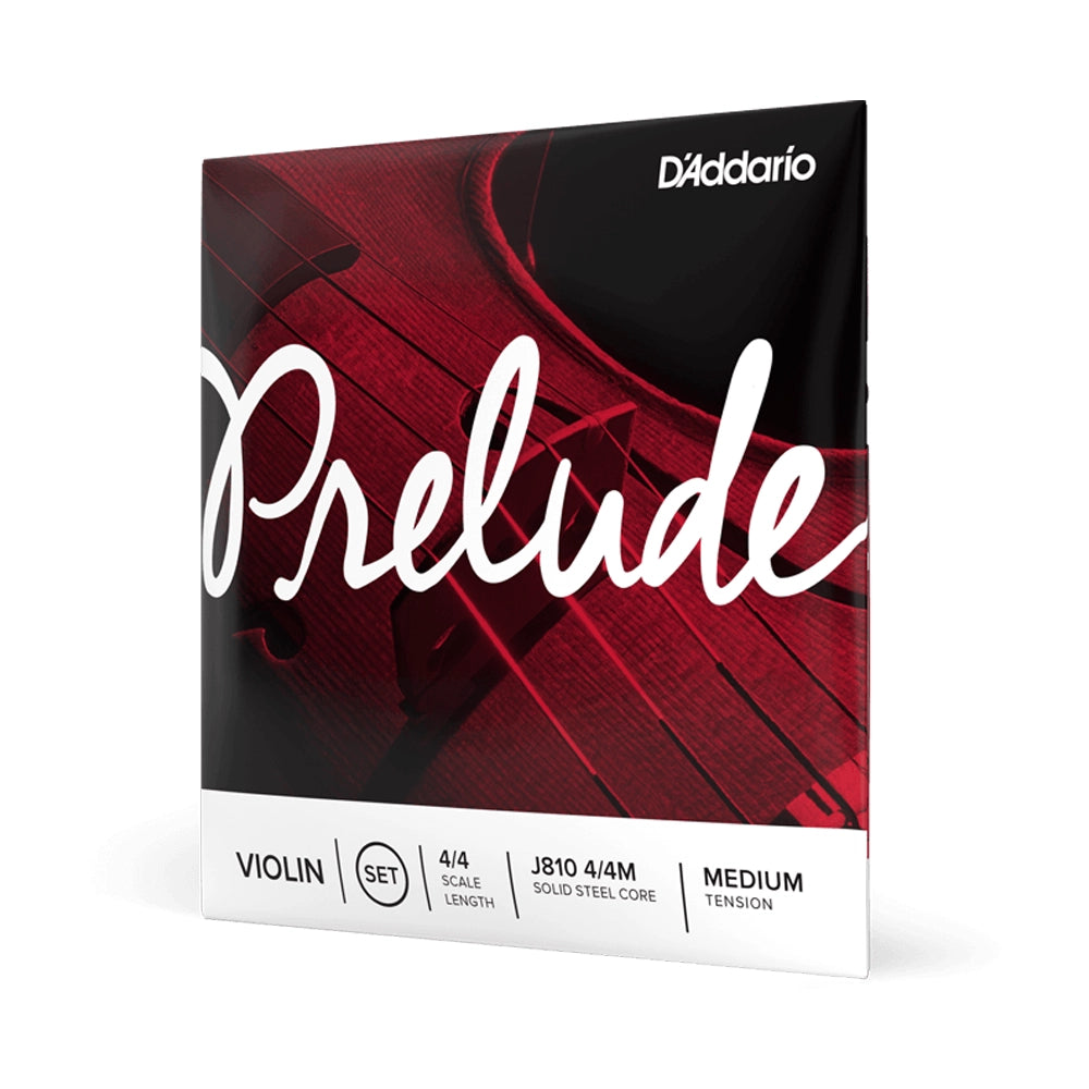 D'Addario Prelude Violin Strings Set - 4/4 Size Medium Tension for Professional & Student Violinists - Perfect for Classical, Orchestral & Solo Performances
