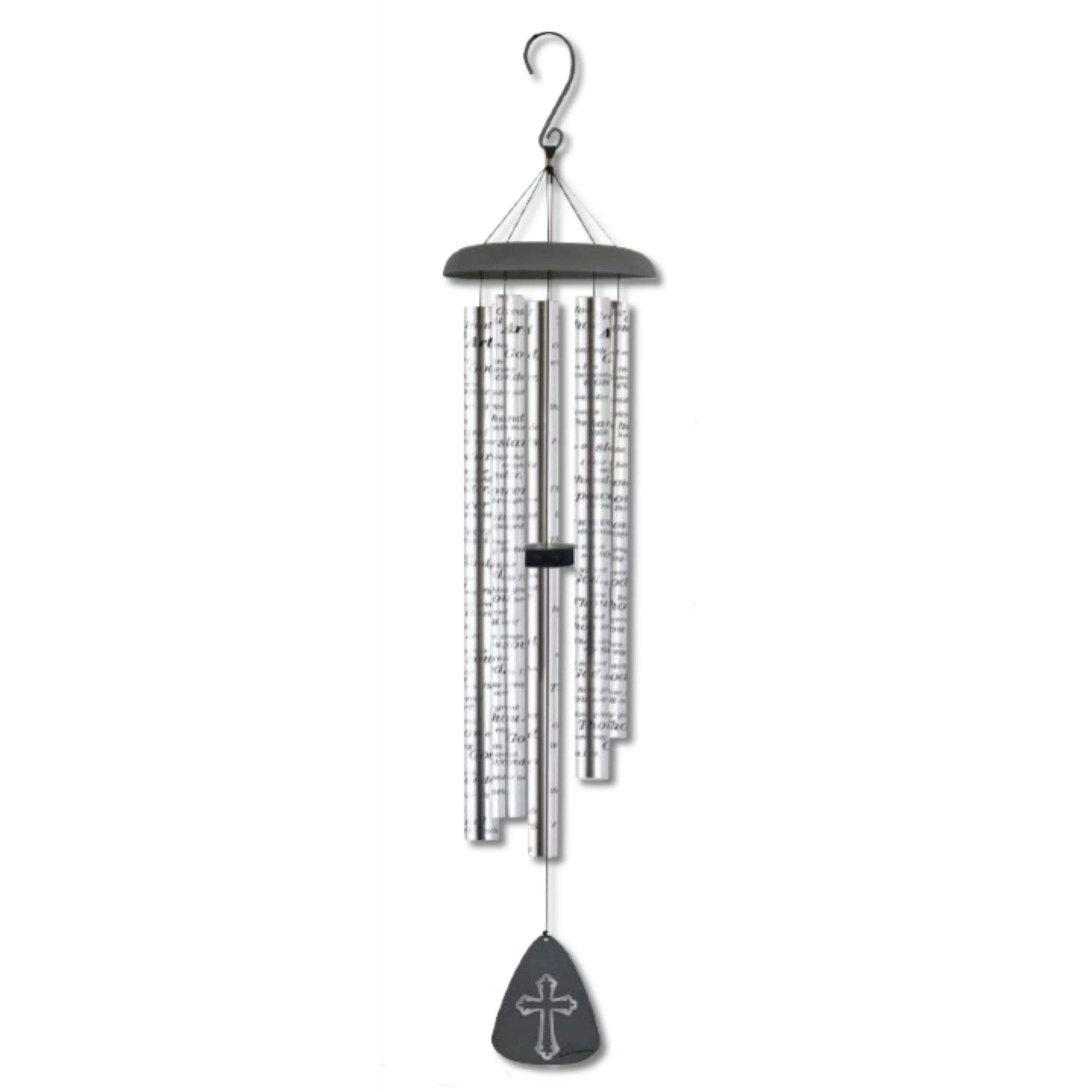 44” Sonnet Sounds 'How Great Thou Art' Inspirational Wind Chimes for Outdoor Patio & Garden - Perfect for Relaxation, Meditation & Home Decor