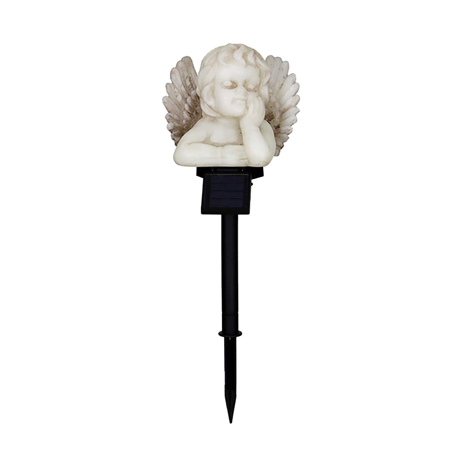 Solar Powered Cherub Angel Lights - Outdoor Solar Garden Stake Lights for Cemetery, Grave, Patio & Yard Decor - Memorial Remembrance & Housewarming Gifts (Perfect for Nighttime Illumination & Special Occasions)