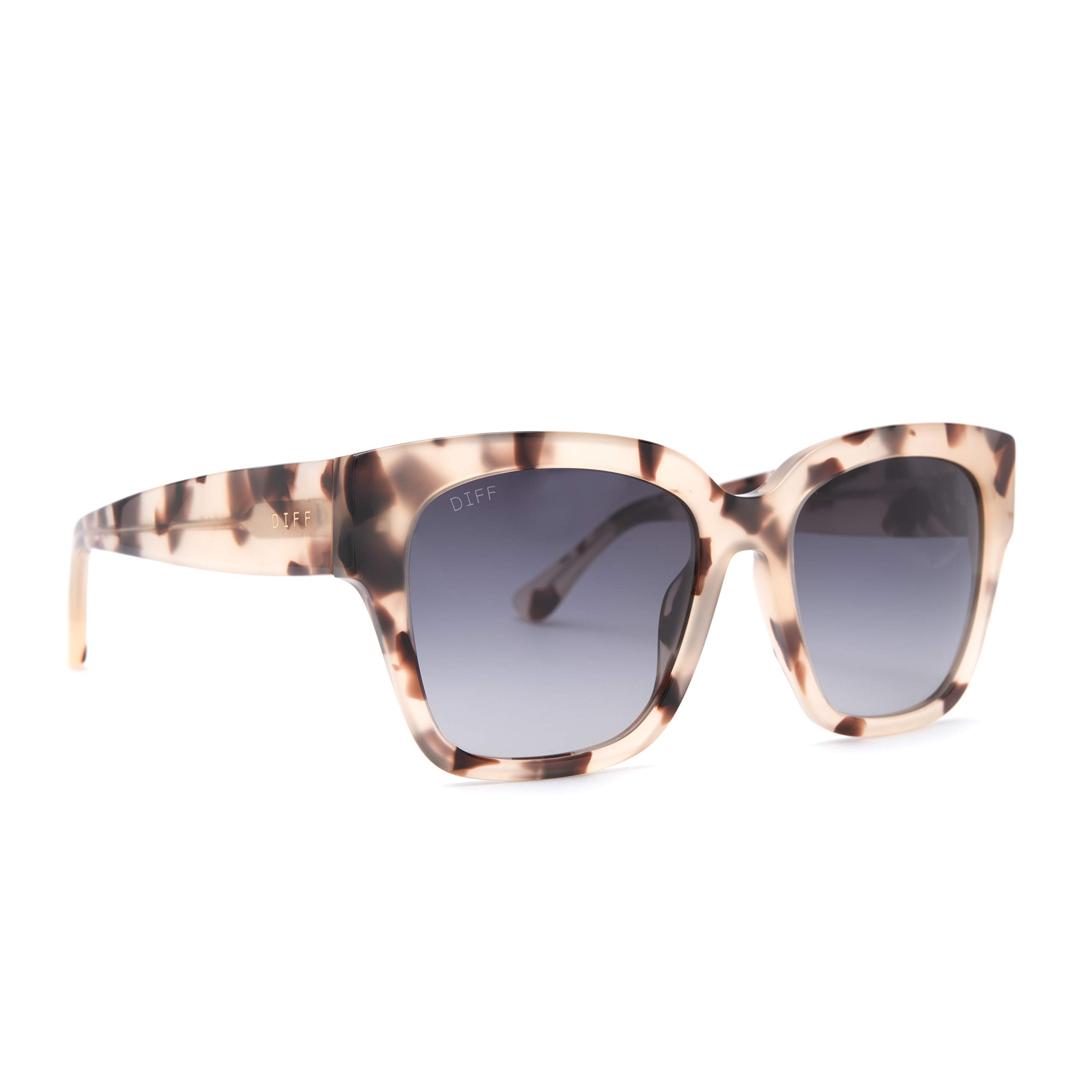 DIFF Bella II Oversized Square Sunglasses for Women - UV400 Protection, Tortoise Frames - Perfect for Beach, Driving & Outdoor Activities