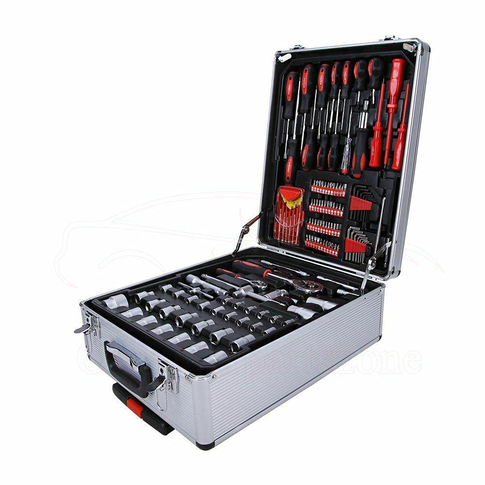 799-Piece Professional Mechanics Tool Set with Aluminum Trolley Case - Complete Hand Tool Kit for Automotive, Home Repair & DIY Projects - Includes Wrenches, Sockets, Screwdrivers & Storage Organizer - Ideal for Mechanics, Contractors & Homeowners