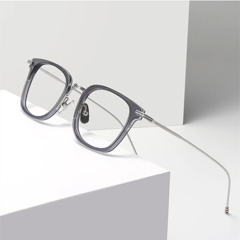 Stylish Unisex Black Square Full Rim Alloy Eyeglasses BMT905 - Perfect for Work, Reading & Fashion Accessories