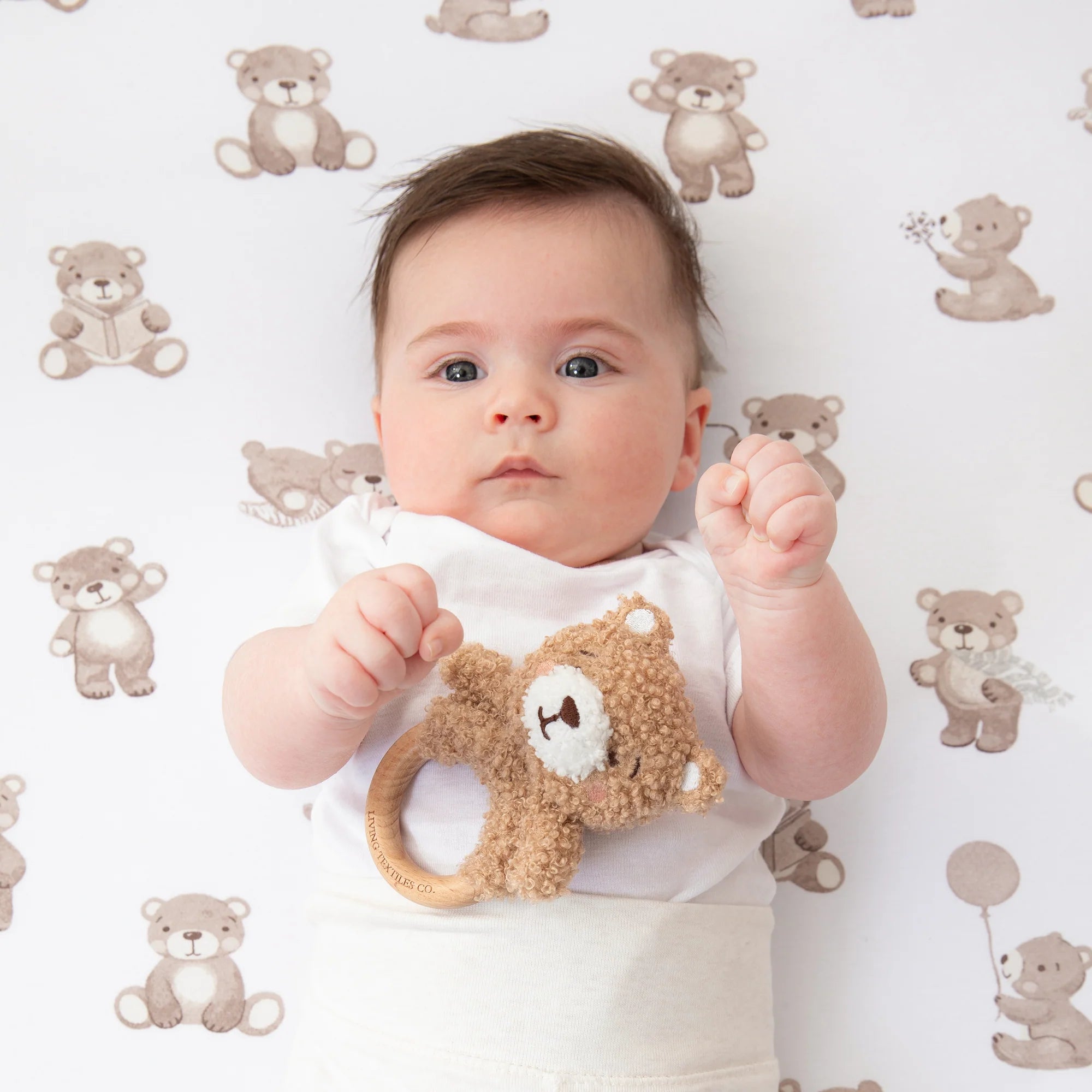 Cuddly Bear Teething Ring & Pacifier Clip Set - Soothing Relief for Babies - Perfect for On-the-Go, Travel, and Everyday Use