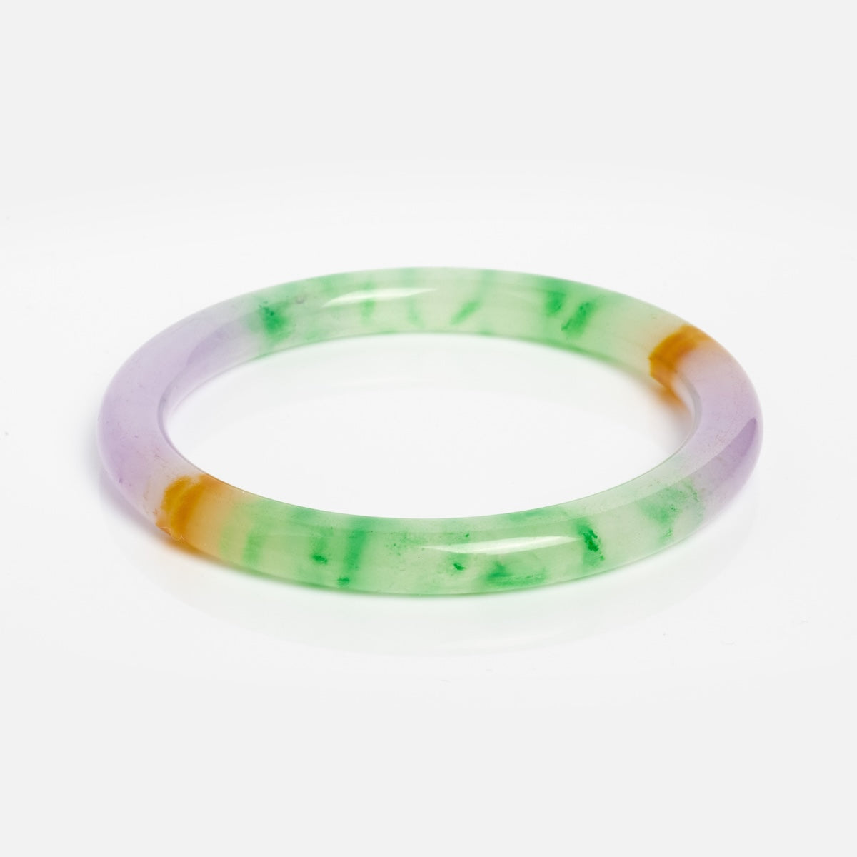Lavender Field Multicolor Quartzite Bangle Bracelet for Women - Natural Stone Handmade Jewelry for Boho Chic & Everyday Wear