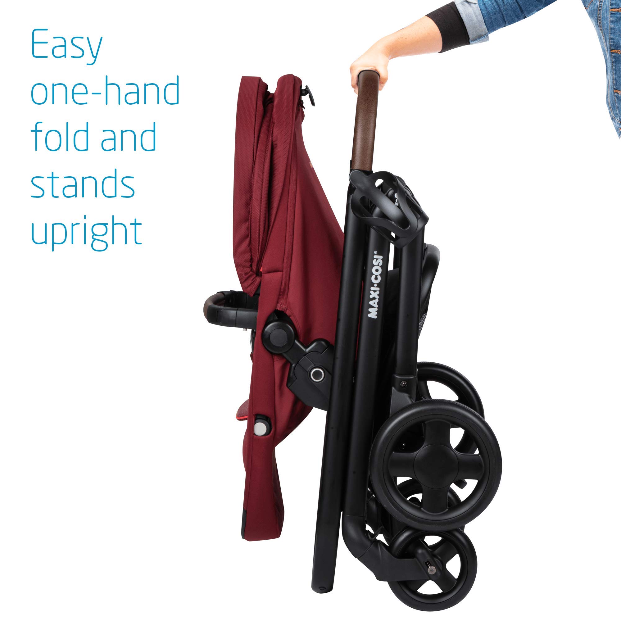 Maxi-Cosi Tayla Lightweight Modular Stroller - Reversible Seat (Parent or World Facing) in Essential Red | Compact Travel Stroller for Newborns & Toddlers | Perfect for City Walks, Shopping & Air Travel