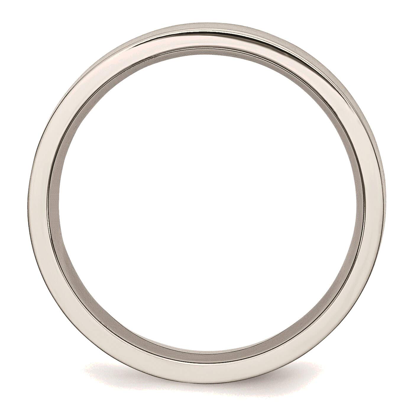 Bonyak Stainless Steel 5mm Brushed Flat Band Ring - Size 6 | Durable Wedding Band, Anniversary Gift for Him/Her, Everyday Unisex Jewelry for Men & Women