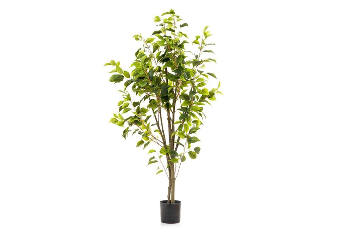 Artificial Ficus Tree 47 Inches Tall - Premium Fake Indoor Plant for Home Office Decor - Perfect for Living Room, Bedroom, or Workspace