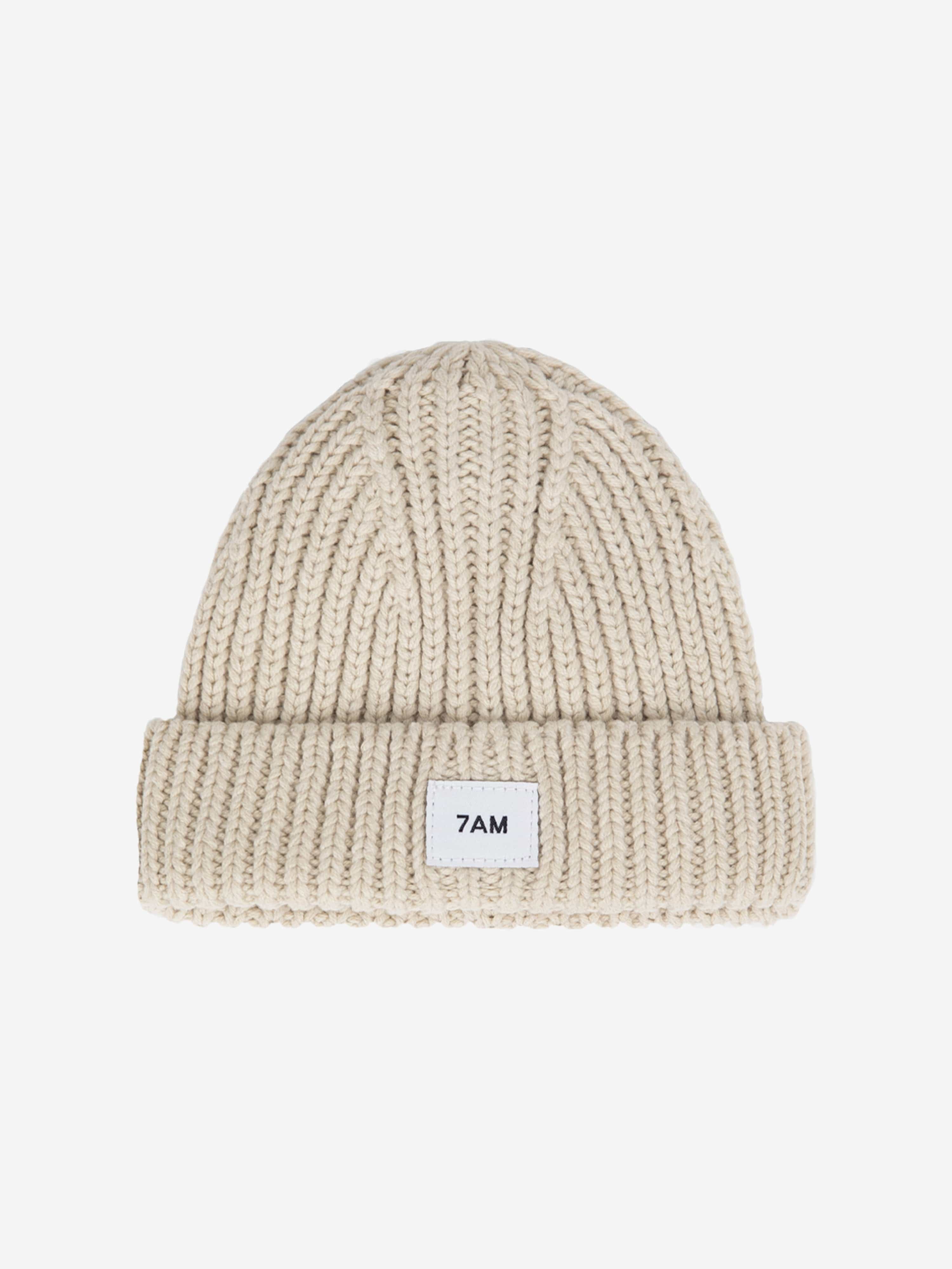 7AM Enfant Baby Chunky Beanie Hat in Beige - Soft Winter Knit Hat for Infants & Toddlers - Perfect for Cold Weather & Outdoor Activities