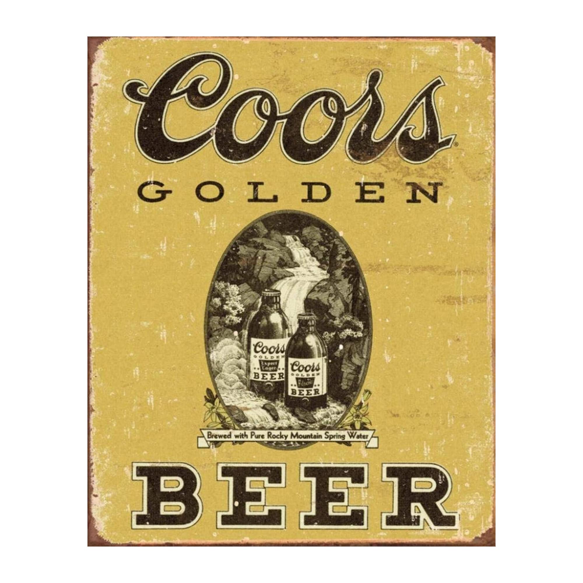 Vintage Coors Golden Beer Bar Wall Art Print - 8x10