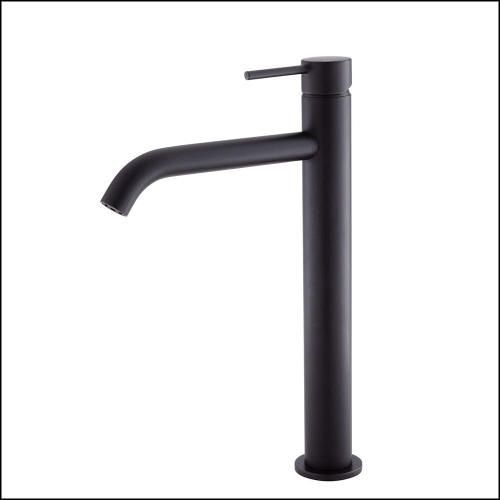 Fienza Kaya 228107B Matte Black Tall Basin Mixer - Modern Bathroom Faucet for Sink, Vanity & Powder Room - Perfect for Contemporary Home & Commercial Use