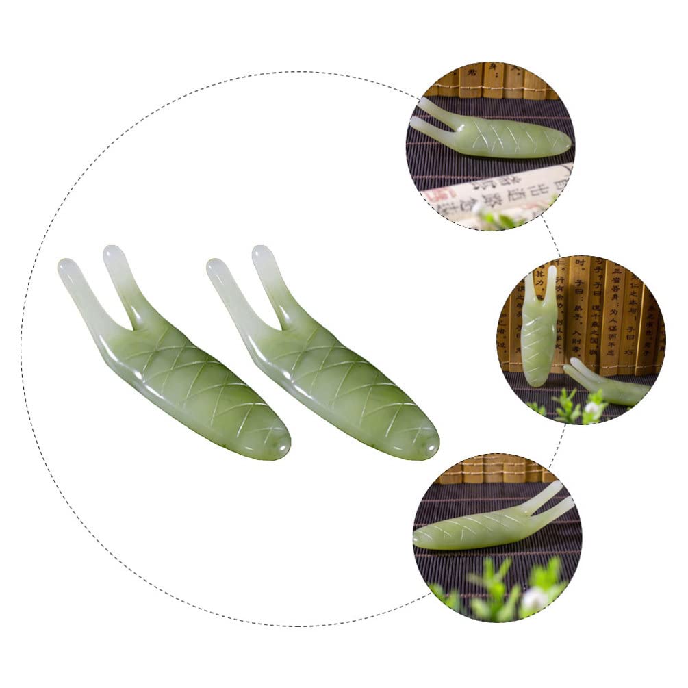 FOMIYES 2Pcs Eye Massager & Facial Scraping Tool Set - Horn Massage Stick & Resin Chakra Healing Stones for Thai Massage, Stress Relief & Skincare - Perfect for Spa, Home Relaxation & Beauty Routine