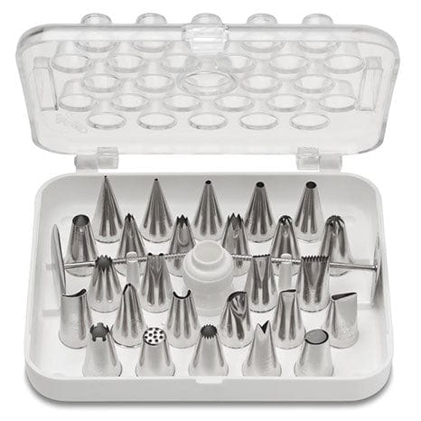 29 Piece Decorating Tube Set - Professional Icing Nozzle Kit for Cake, Cupcake & Cookie Decorating - Perfect for Baking, Party Treats & DIY Desserts