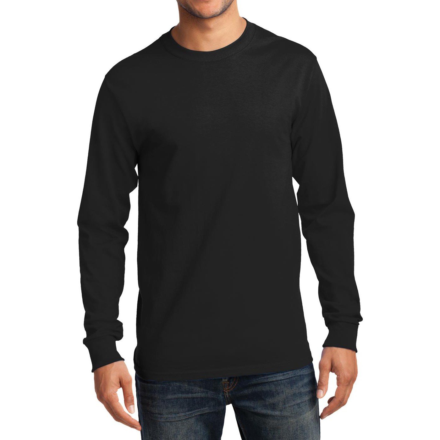 Premium Men's Long Sleeve Basic T-Shirt - Soft Cotton Essential Tee for Casual Wear, Layering & Everyday Comfort