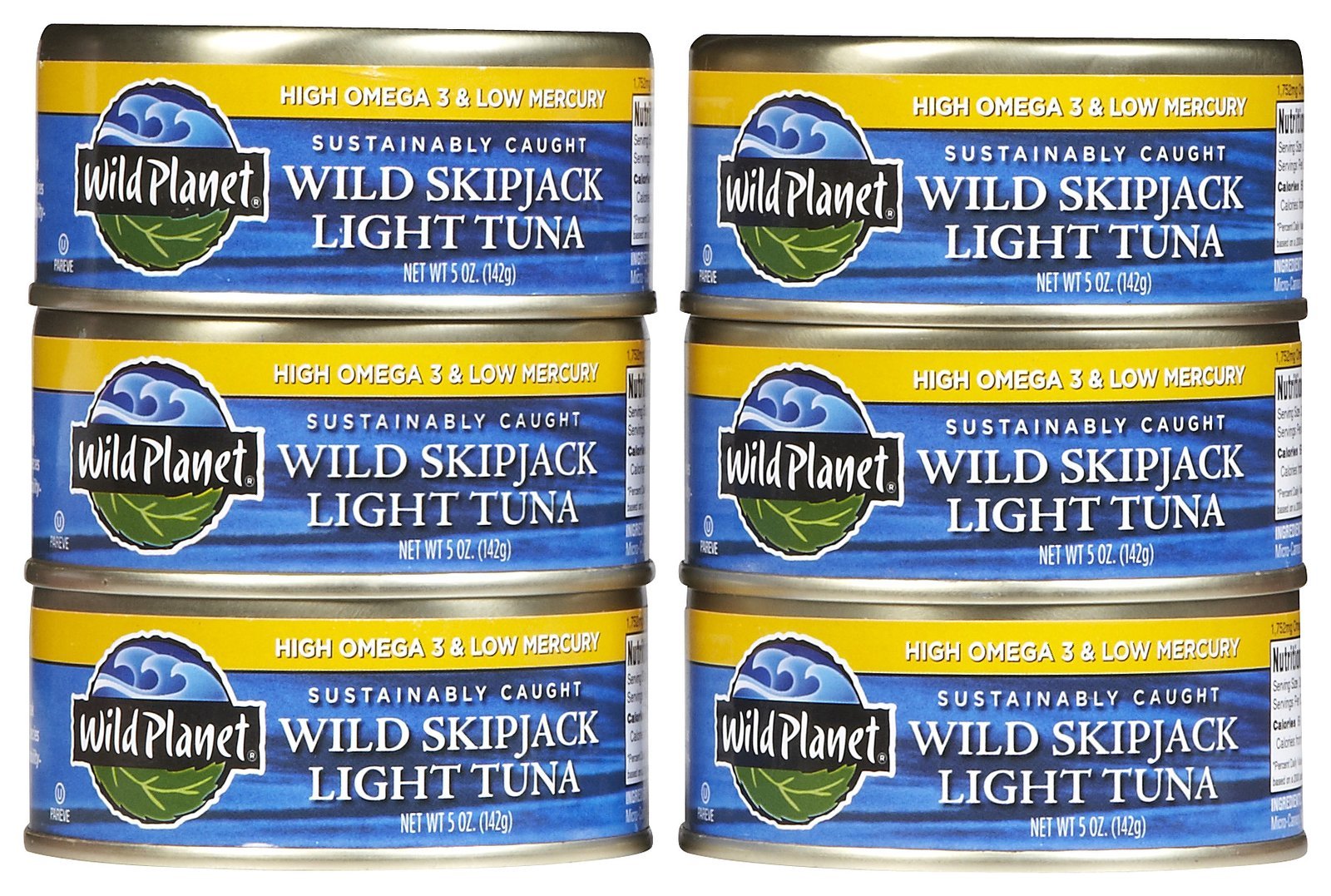Wild Planet Wild Skipjack Light Tuna - 5 oz Cans (Pack of 6) | Sustainably Caught, High Protein, Mercury Tested | Perfect for Salads, Sandwiches & Keto Meals